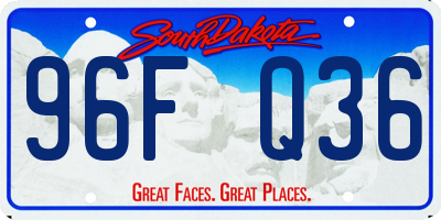 SD license plate 96FQ36
