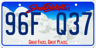 SD license plate 96FQ37