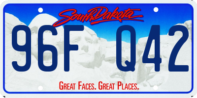 SD license plate 96FQ42