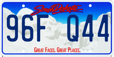 SD license plate 96FQ44