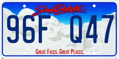 SD license plate 96FQ47