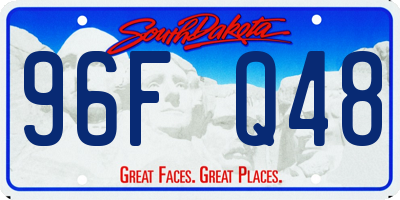 SD license plate 96FQ48