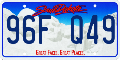SD license plate 96FQ49