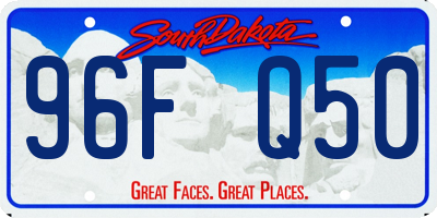 SD license plate 96FQ50