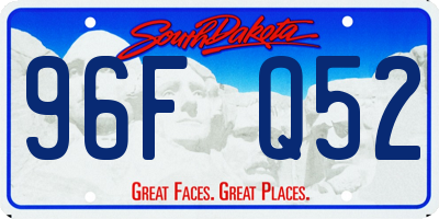 SD license plate 96FQ52