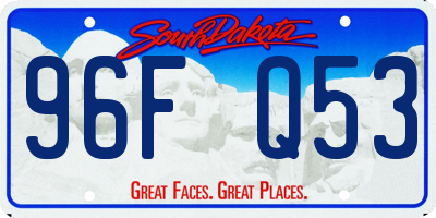 SD license plate 96FQ53