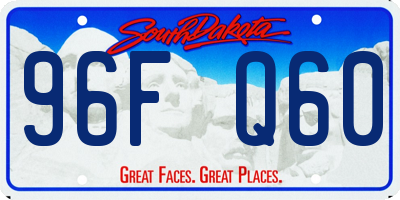 SD license plate 96FQ60