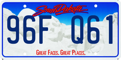 SD license plate 96FQ61