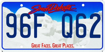 SD license plate 96FQ62