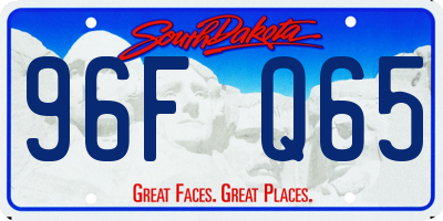 SD license plate 96FQ65