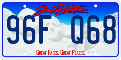 SD license plate 96FQ68