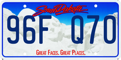SD license plate 96FQ70