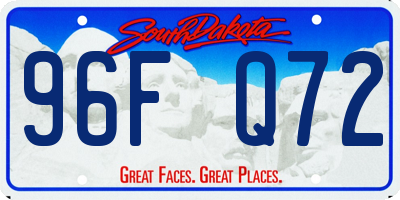 SD license plate 96FQ72