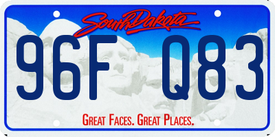 SD license plate 96FQ83
