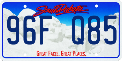 SD license plate 96FQ85