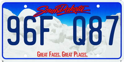 SD license plate 96FQ87