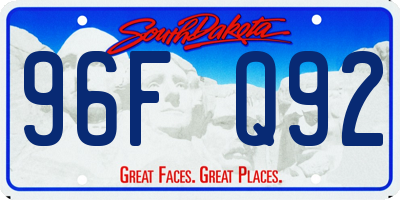 SD license plate 96FQ92