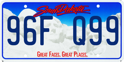 SD license plate 96FQ99