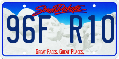 SD license plate 96FR10