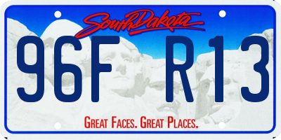 SD license plate 96FR13