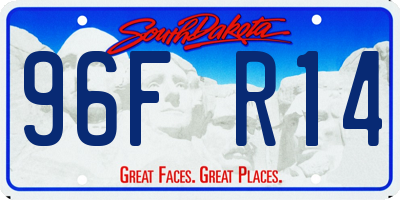 SD license plate 96FR14