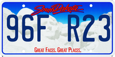 SD license plate 96FR23