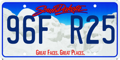 SD license plate 96FR25