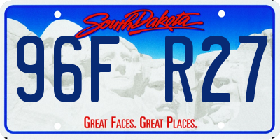 SD license plate 96FR27