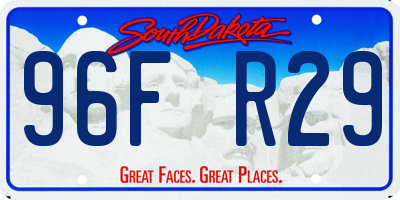 SD license plate 96FR29