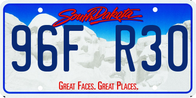 SD license plate 96FR30