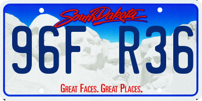SD license plate 96FR36