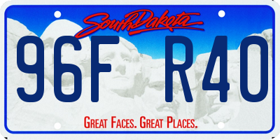 SD license plate 96FR40