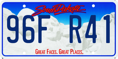 SD license plate 96FR41