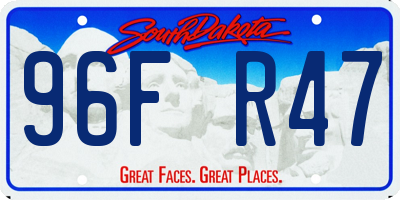 SD license plate 96FR47
