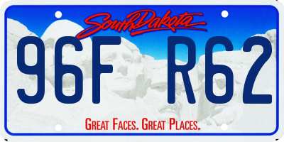 SD license plate 96FR62