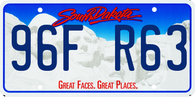 SD license plate 96FR63