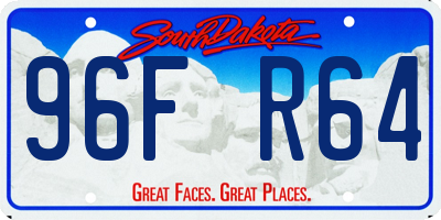 SD license plate 96FR64