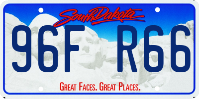 SD license plate 96FR66