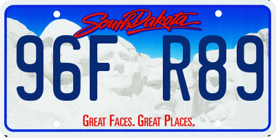 SD license plate 96FR89
