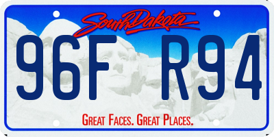 SD license plate 96FR94