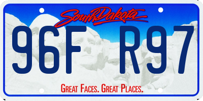 SD license plate 96FR97