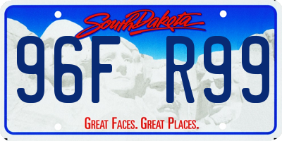 SD license plate 96FR99