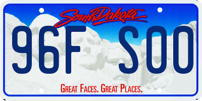 SD license plate 96FS00
