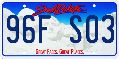 SD license plate 96FS03