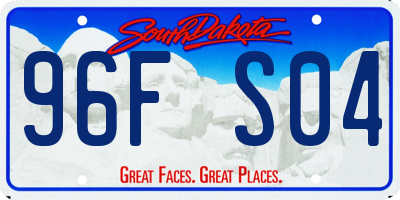 SD license plate 96FS04
