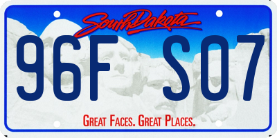 SD license plate 96FS07