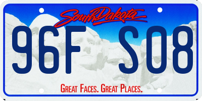 SD license plate 96FS08