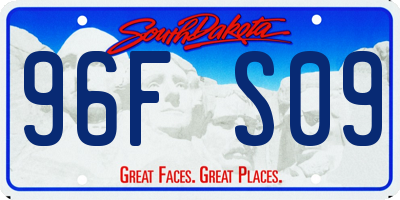 SD license plate 96FS09