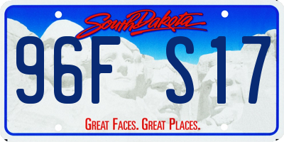 SD license plate 96FS17