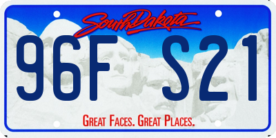 SD license plate 96FS21